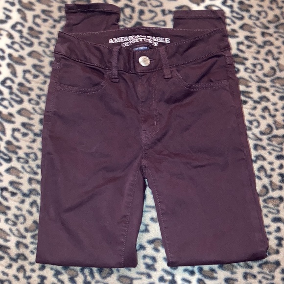 2 for $35 AMERICAN EAGLE Pants Women’s Size 00 Short AE HI-RISE JEGGINGS Sateen - Picture 2 of 11